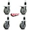 Service Caster 5'' Gray Poly Swivel 1-1/2'' Expanding Stem Caster Set 2 Total Lock Brakes, 4PK SCC-EXTTL20S514-PPUB-2-S-2-112 - alternate 5